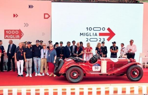 Alfa Romeo 6C 1750 Super Sport gewinnt erneut die berühmte Oldtimer-Rallye Mille Miglia.  Foto: Autoren-Union Mobilität/Stellantis